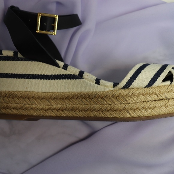 Tori Burch Navy and white Espadrilles wedges - Picture 7 of 7
